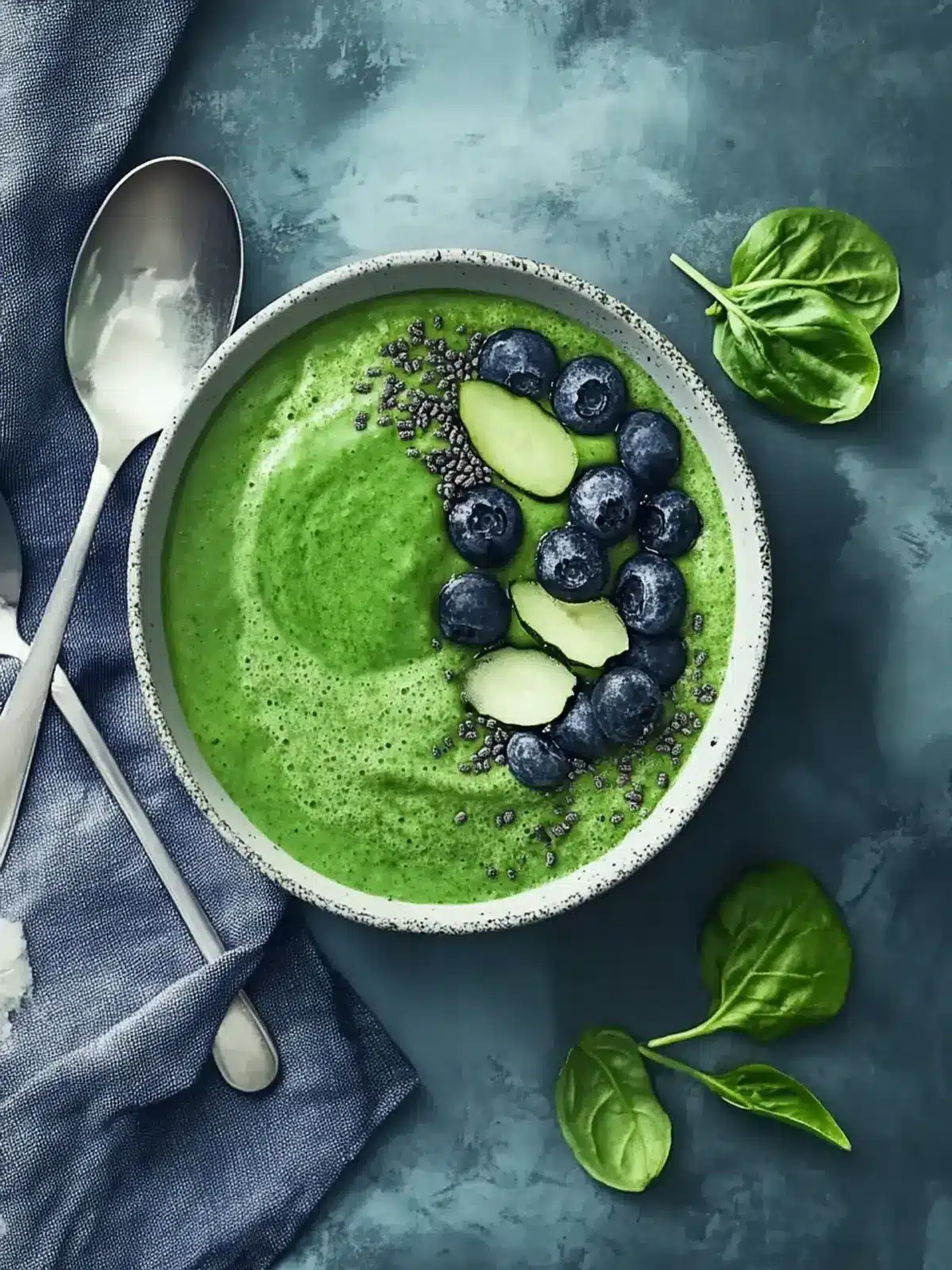 Grüner Smoothie Schüssel