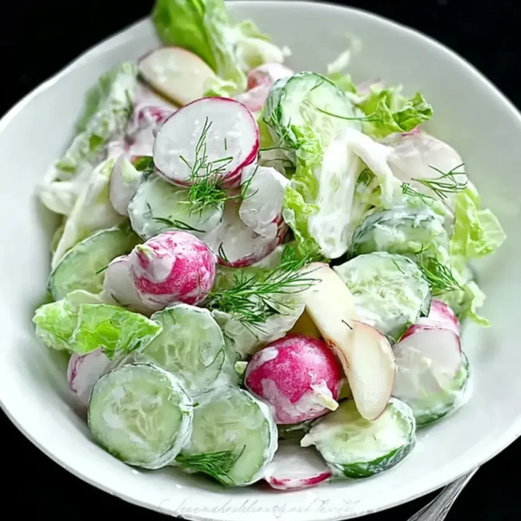 Gurken Radieschen Apfel Salat
