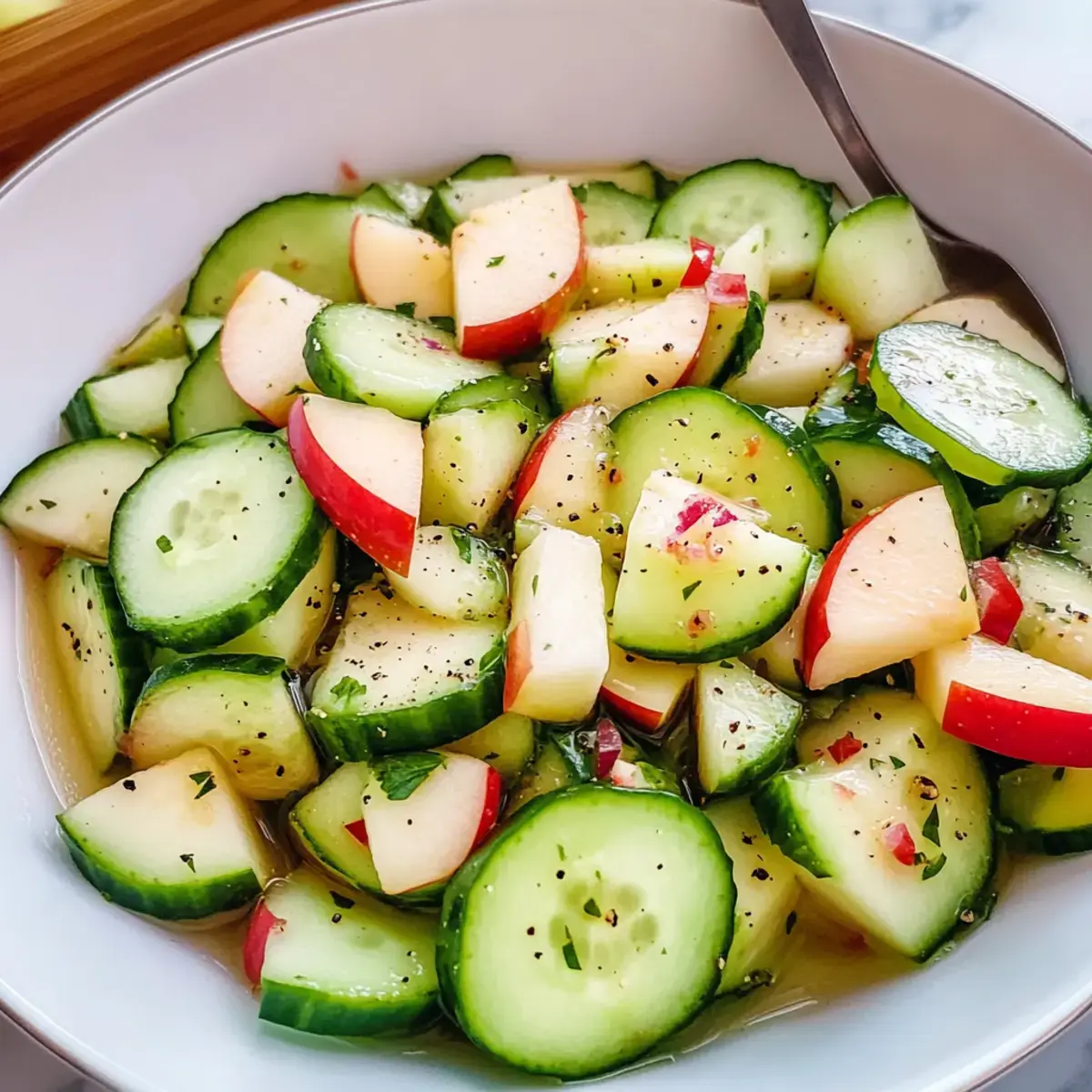 Gurkensalat mit Äpfeln