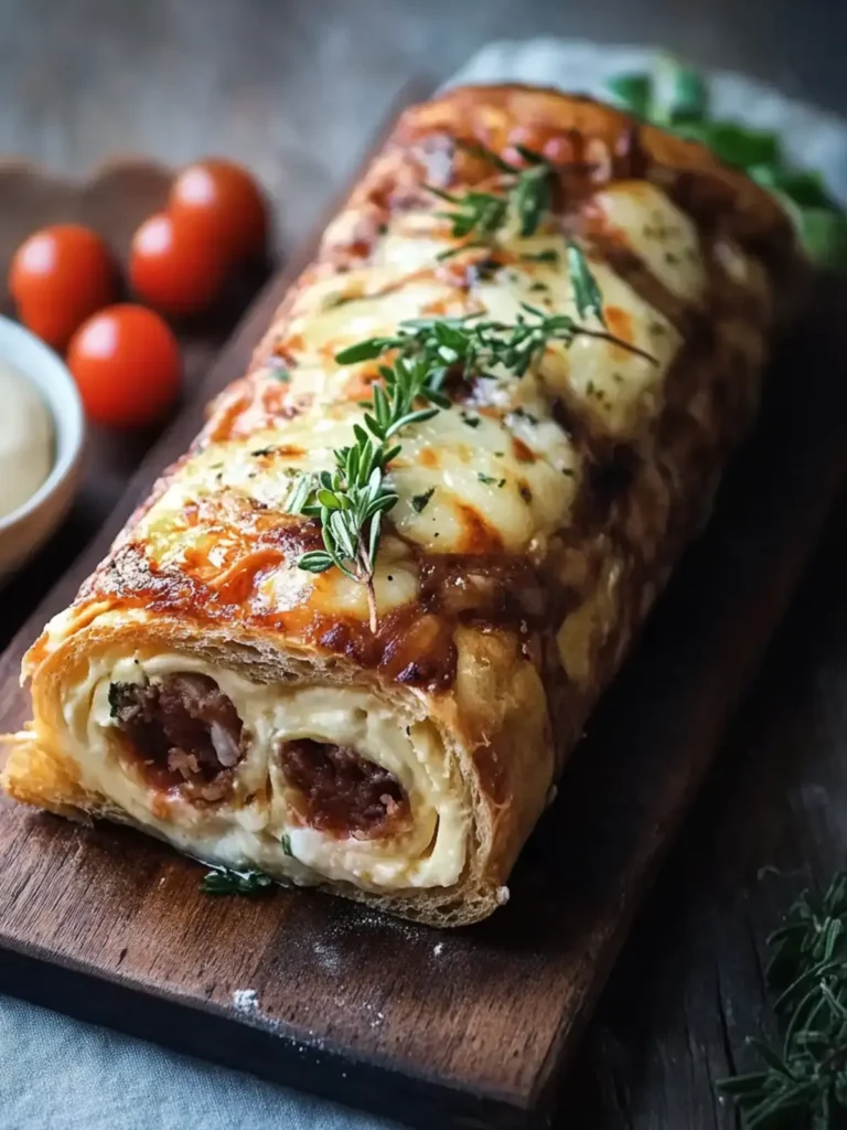Hackfleisch Käse Rolle