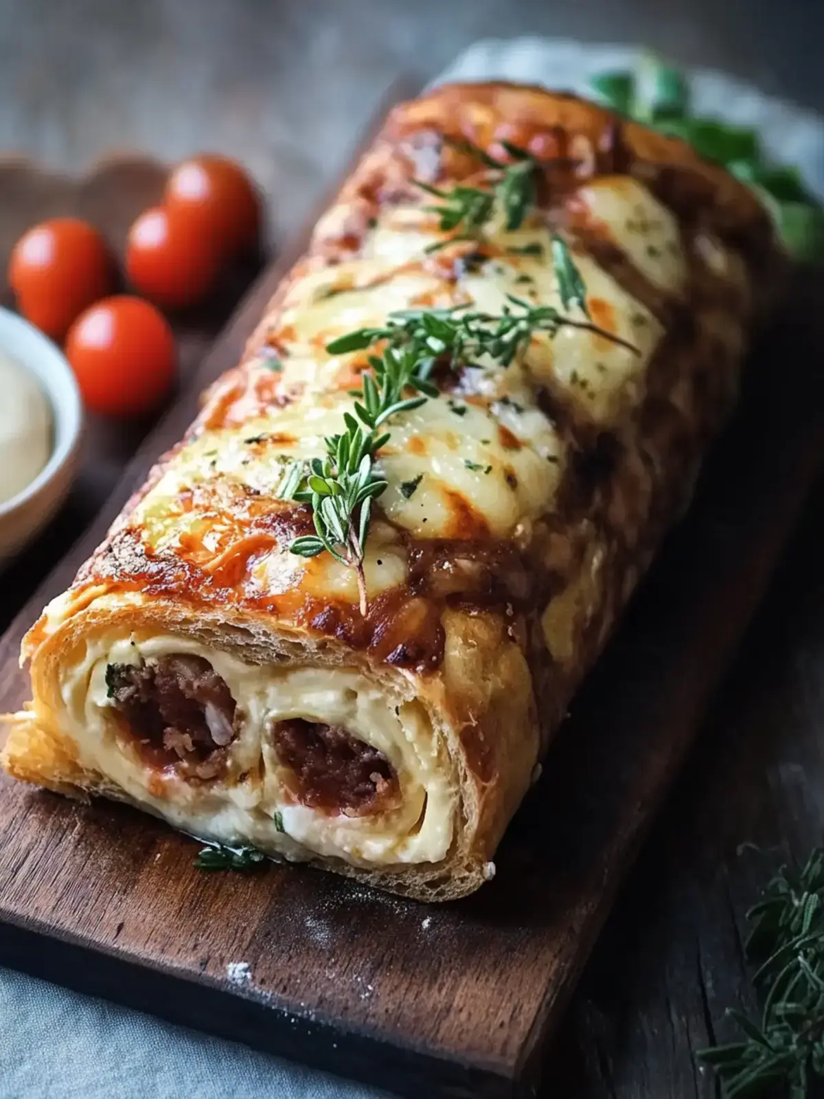Hackfleisch Käse Rolle