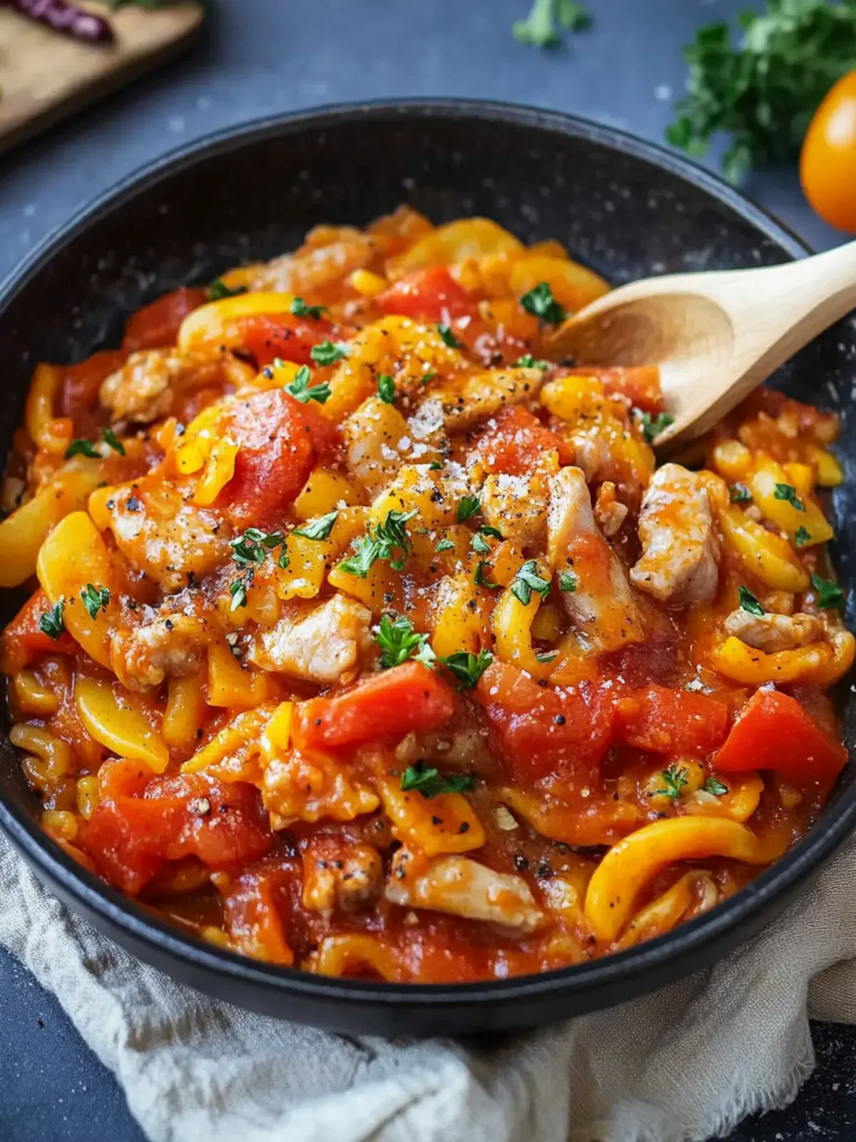Hackfleisch-Reis-Pfanne mit Paprika