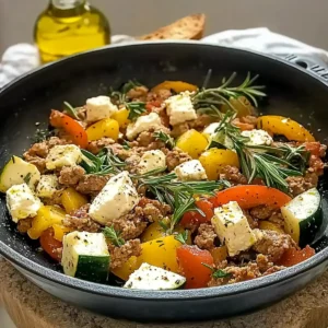 Hackfleischpfanne mit Feta