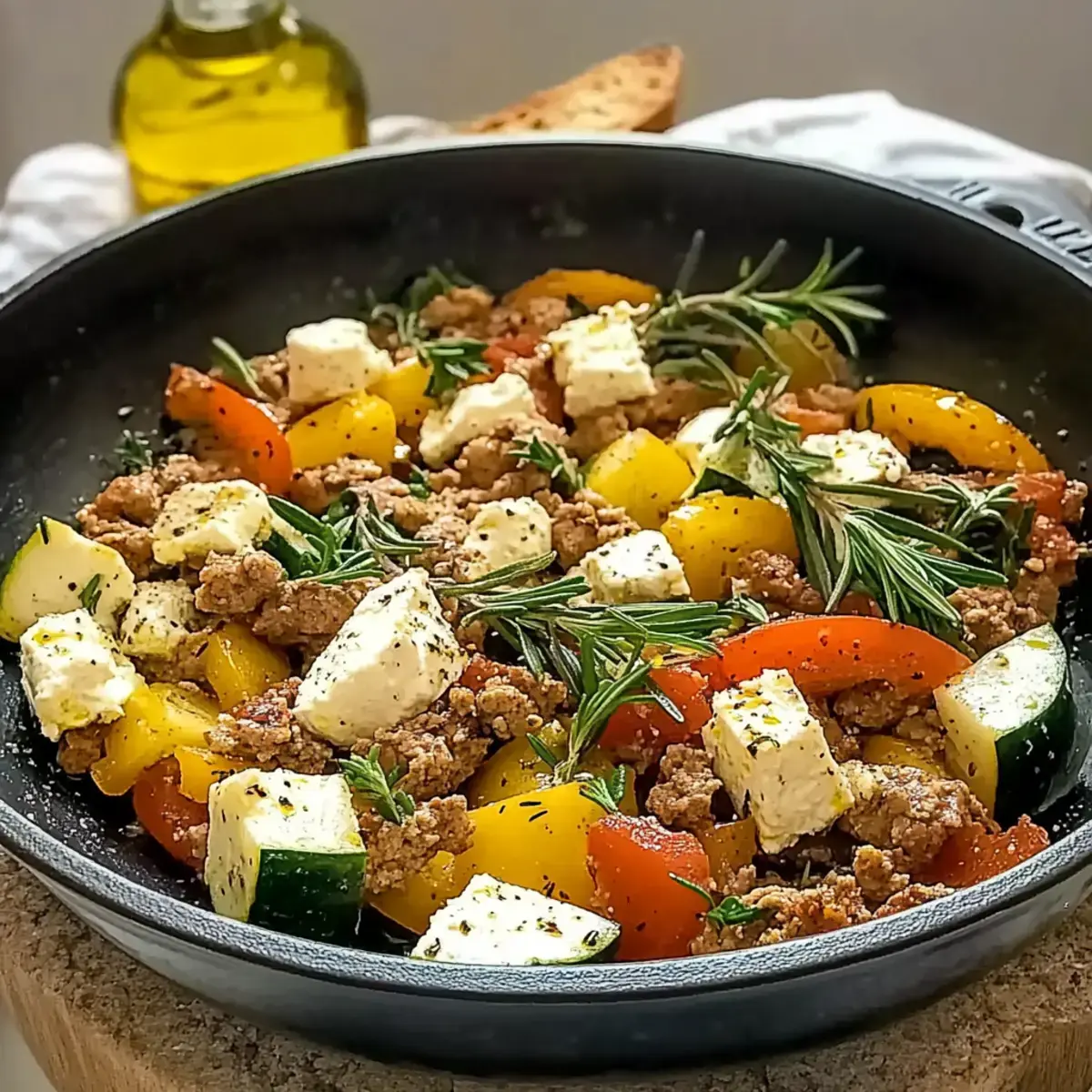 Hackfleischpfanne mit Feta
