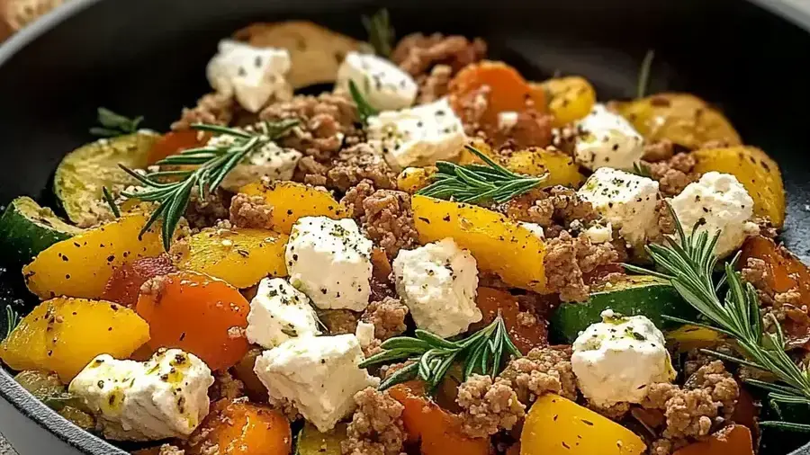 Hackfleischpfanne mit Feta