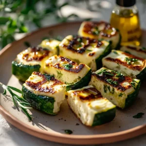Halloumi Zucchini Spieße vom Grill