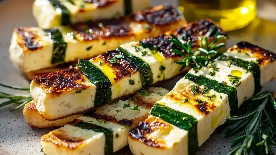 Halloumi Zucchini Spieße vom Grill