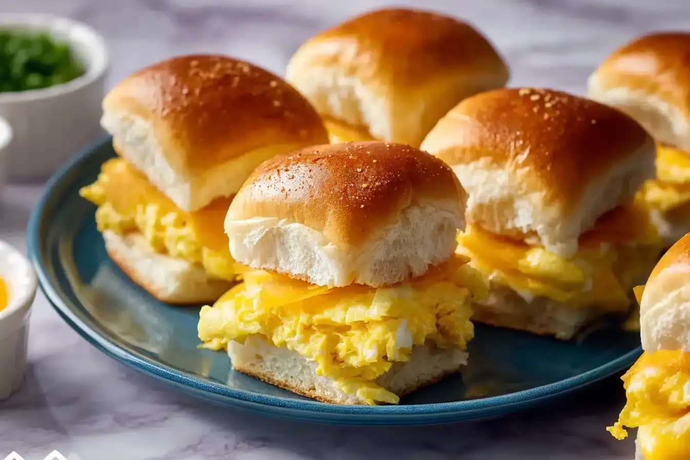 Hawaii-Sliders Frühstück mit Eier Käse
