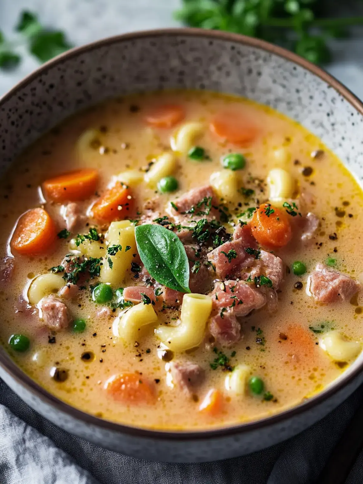 Herzhafte Schongarer Hackfleisch-Makkaroni Suppe