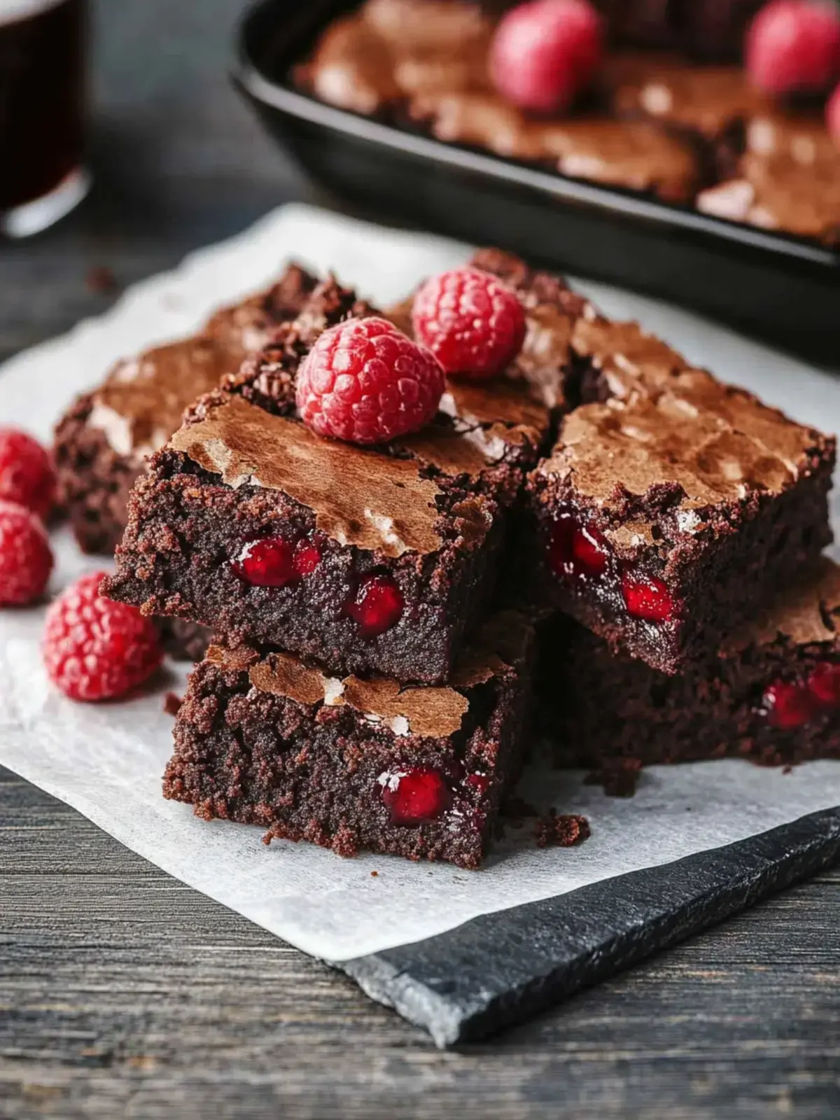 Himbeer Brownies
