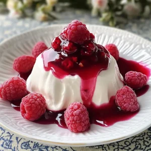 Himbeer-Rosen-Flummery