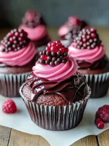 Dekadente Himbeer-Schokoladen-Lava-Cupcakes