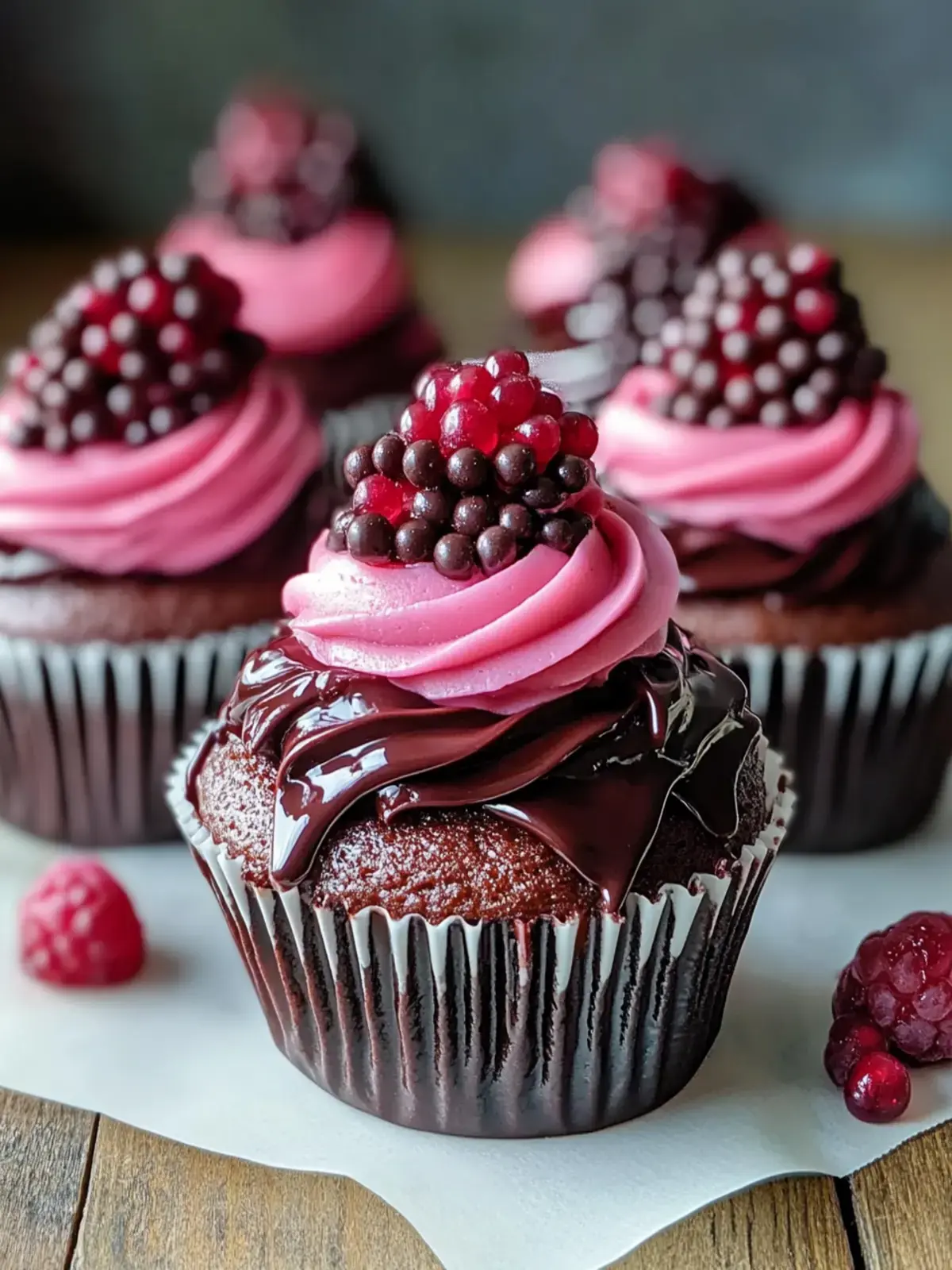 Himbeer Schokoladen Lava Cupcakes