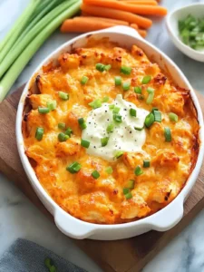Hohe Protein Buffalo-Hühnchen-Dip für Spaßige Partys