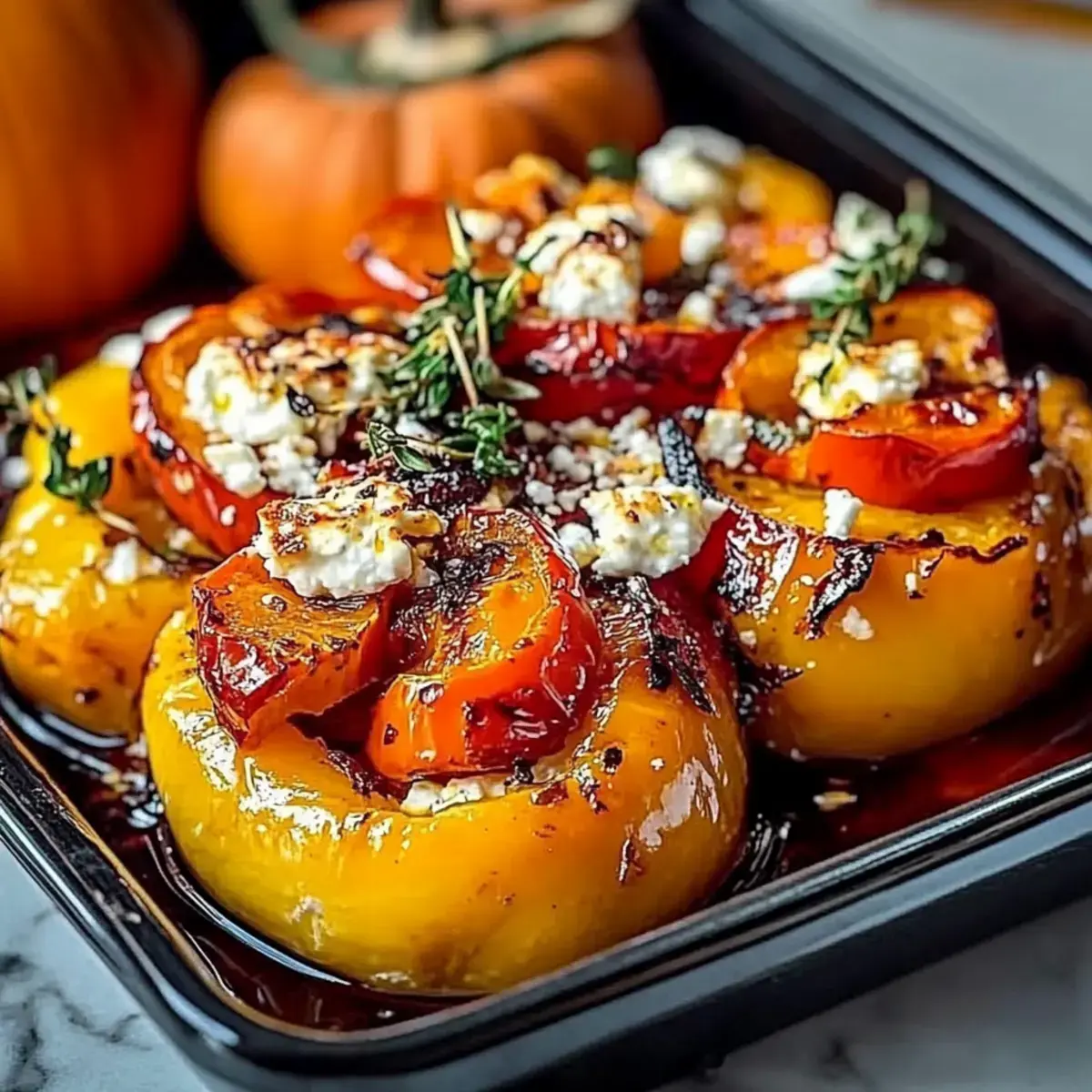 Hokkaido Kürbis mit Feta