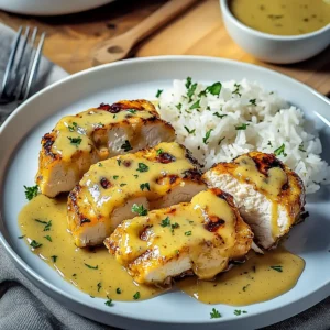 Honig Senf Hähnchen mit Reis