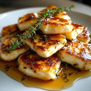 Honig-Glasierte Halloumi mit Thymian