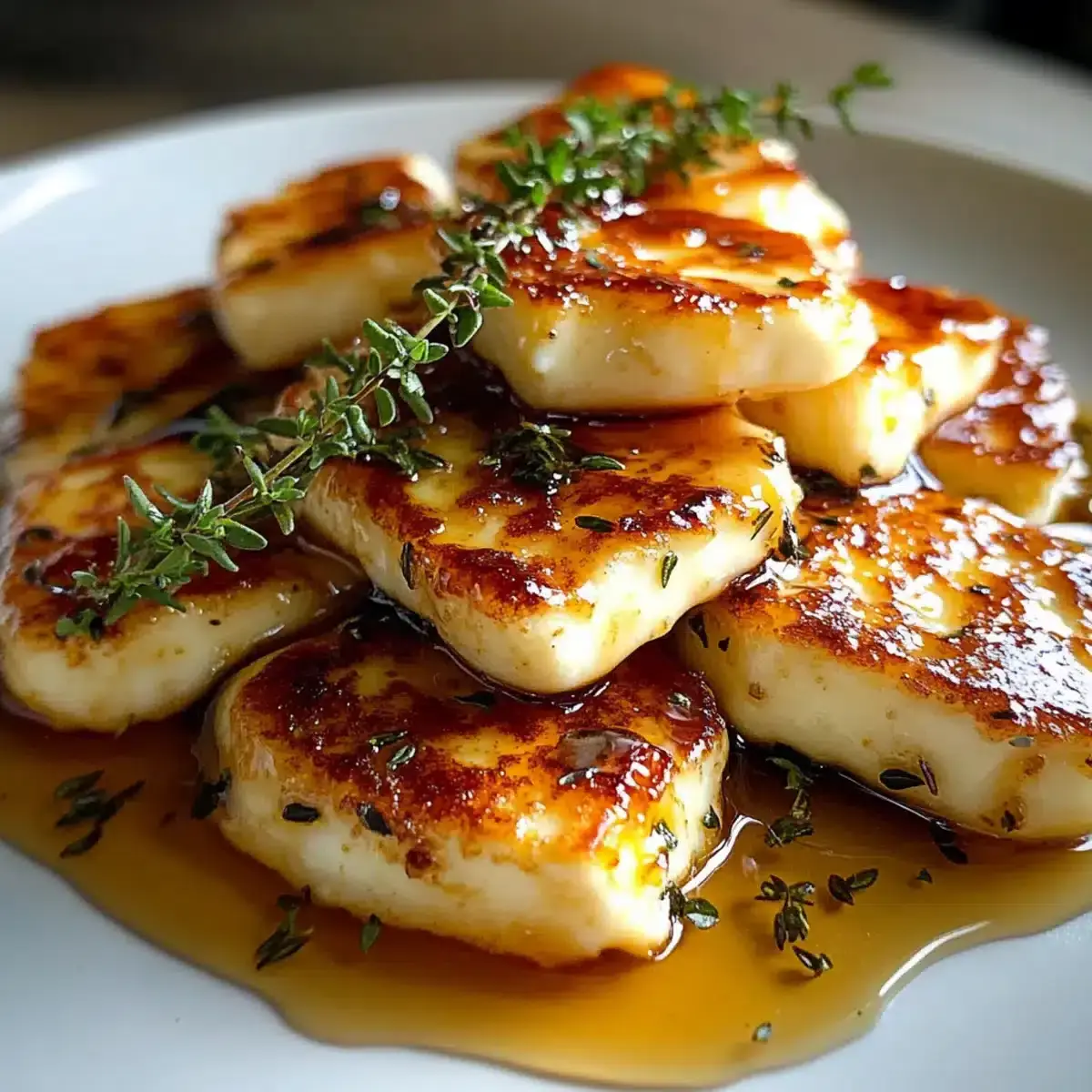 Honig glasierte Halloumi