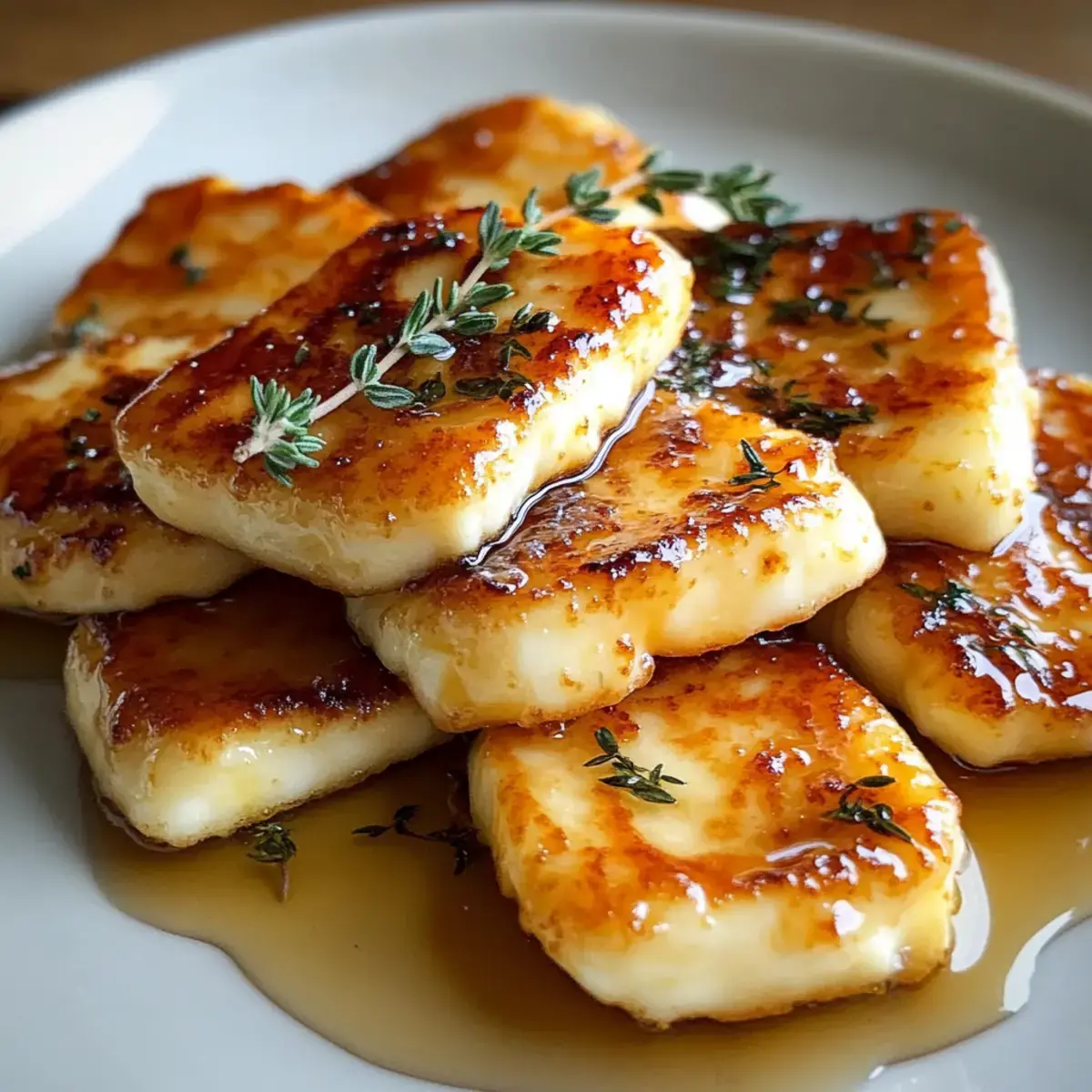 Honig glasierte Halloumi