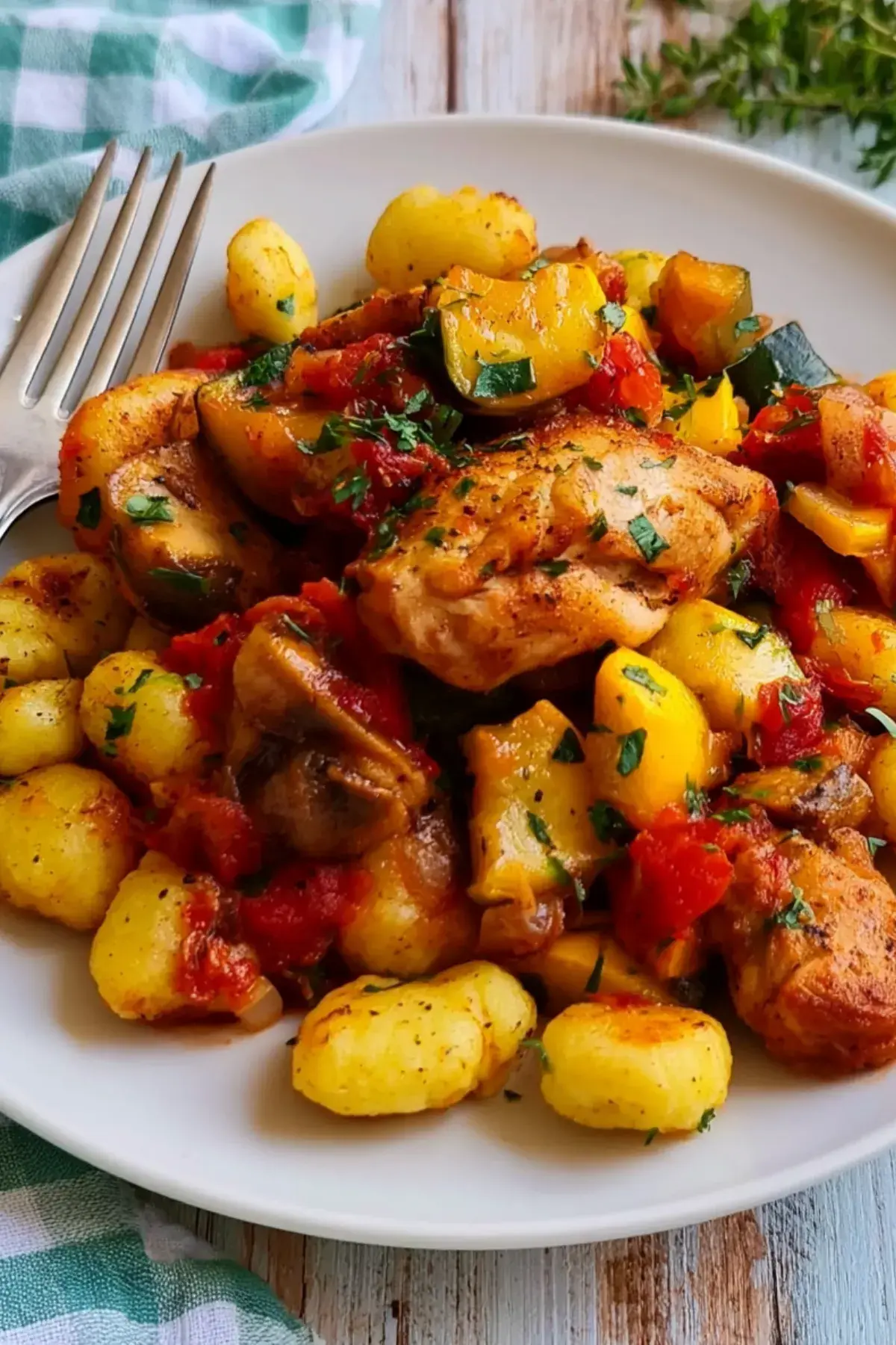 Hähnchen Ratatouille mit Gnocchi