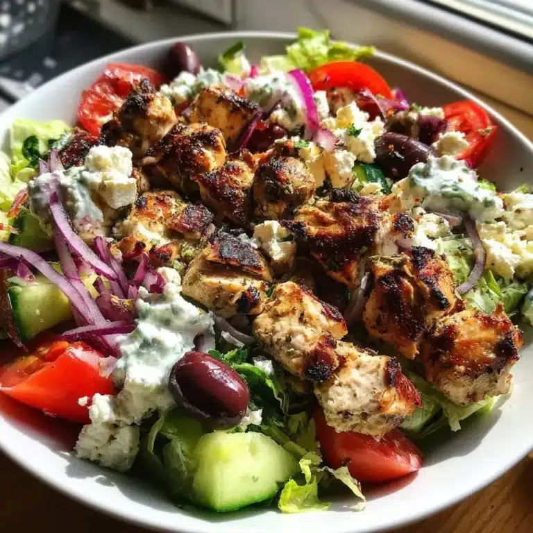 Hähnchen Souvlaki Salat