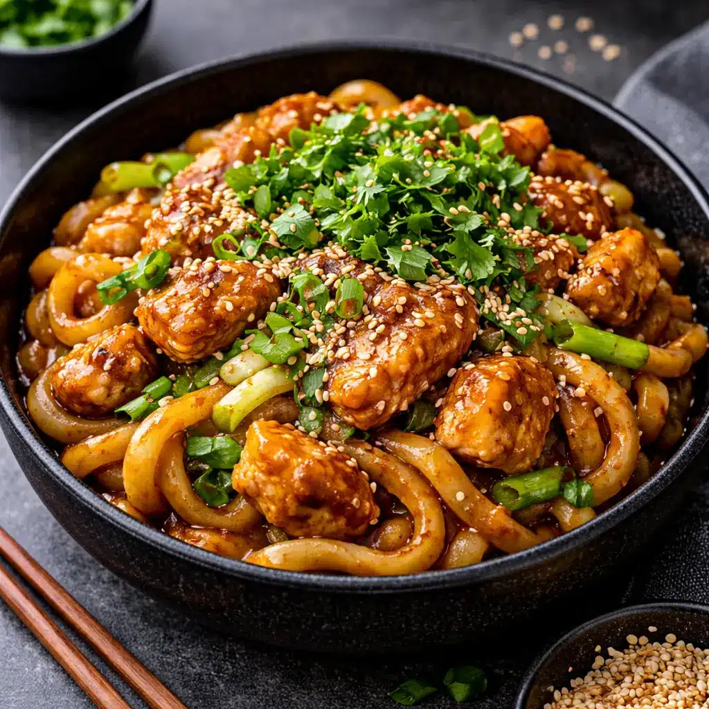 Hähnchen Teriyaki Udon Nudeln