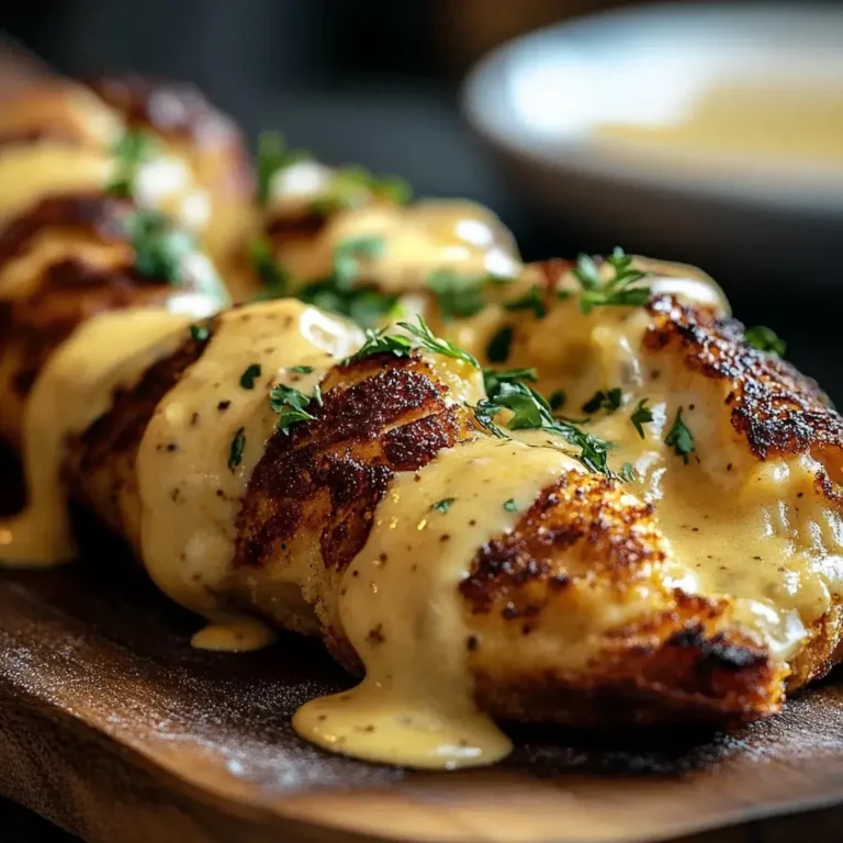 Hähnchenbrezeln mit Senf-Cheddar-Sauce
