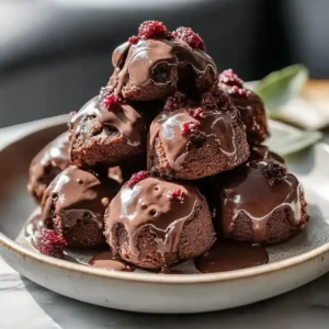 Hüttenkäse Brownie Bällchen
