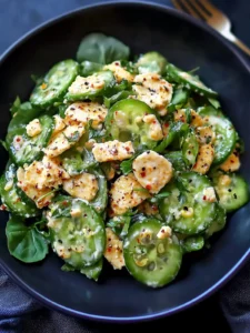 Frischer Jalapeño-Popper-Gurkensalat