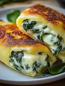 Saftige Kartoffeltaschen mit Spinat-Frischkäse