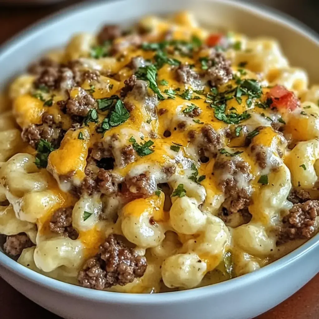 Keto Cheeseburger Blumenkohl Mac