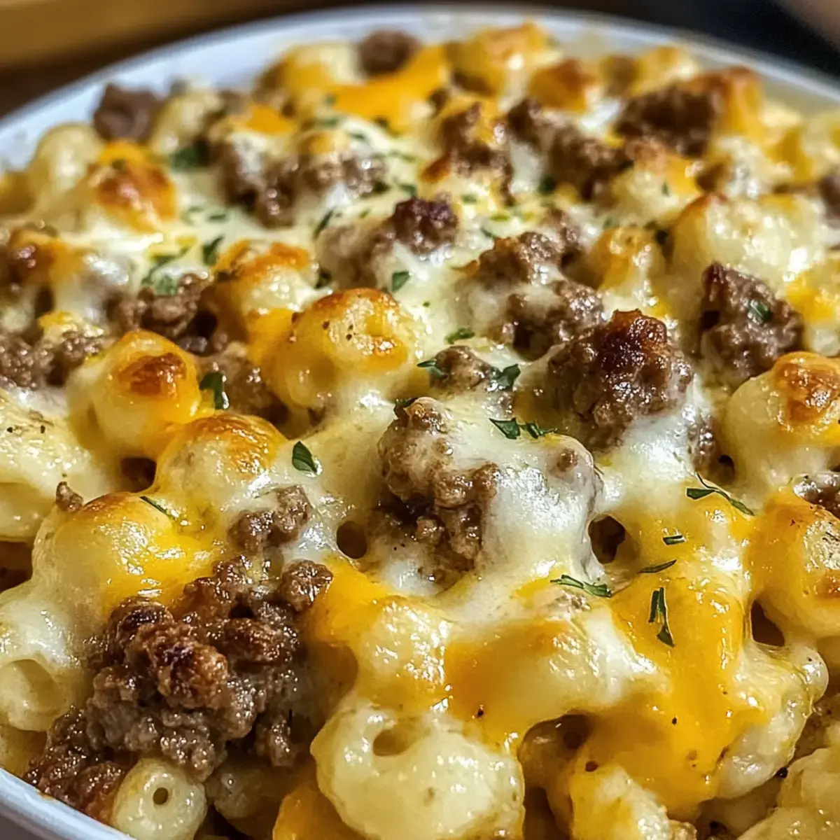 Keto Cheeseburger Blumenkohl Mac
