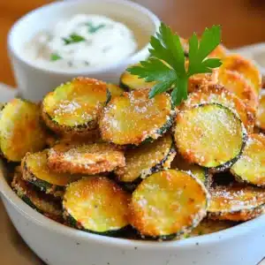 Knusprige Keto Parmesan Zucchini Chips