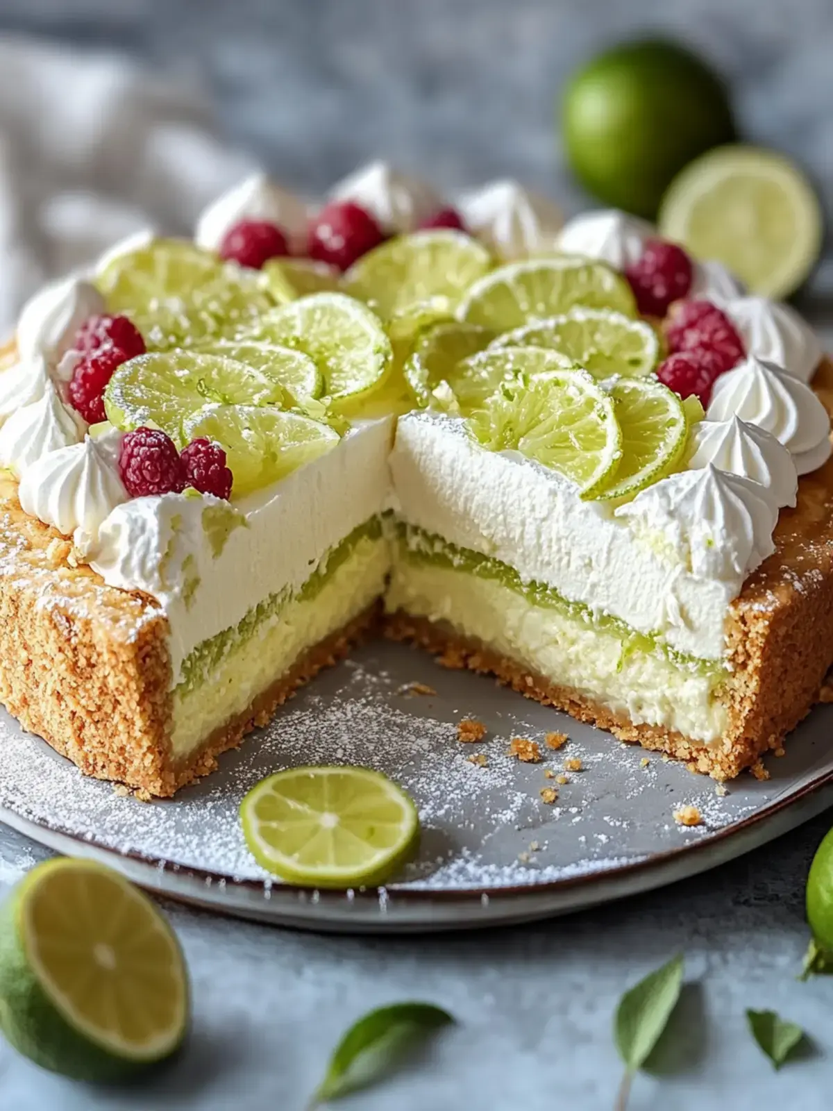 Key Lime Käsekuchen Kuchen