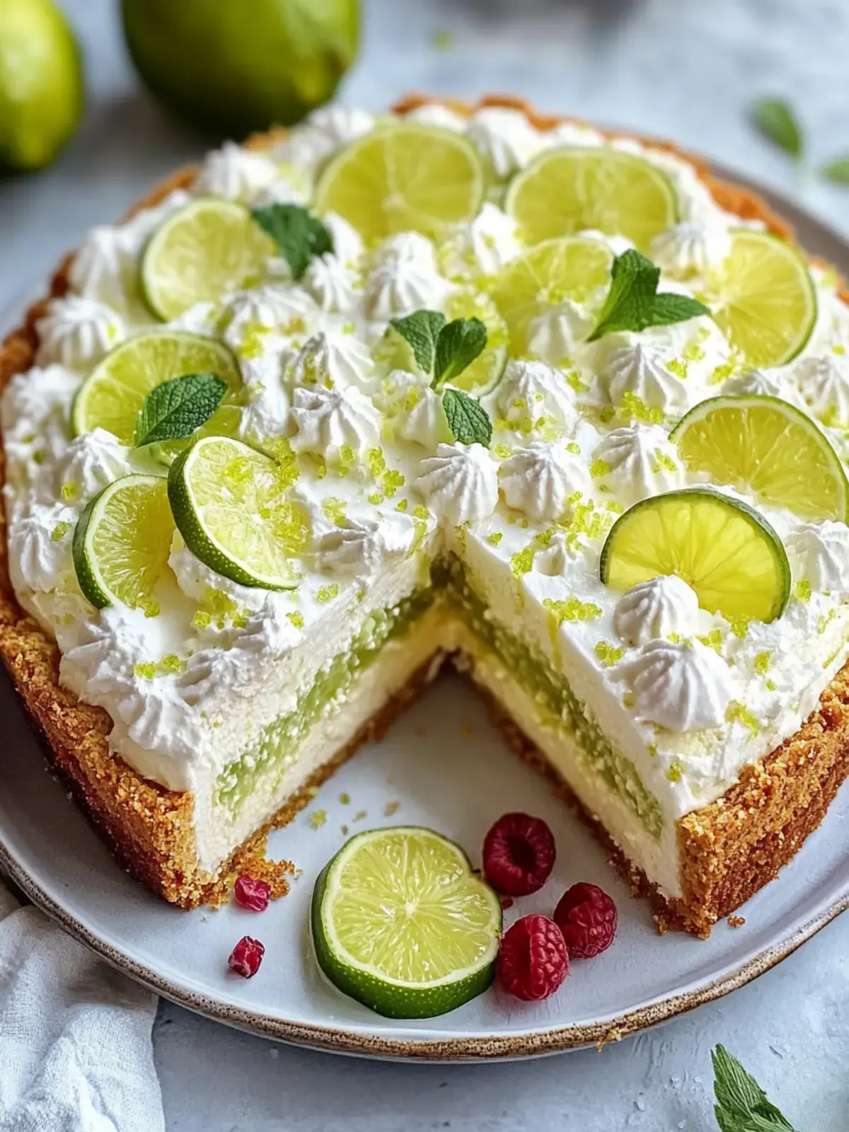 Key Lime Käsekuchen Kuchen