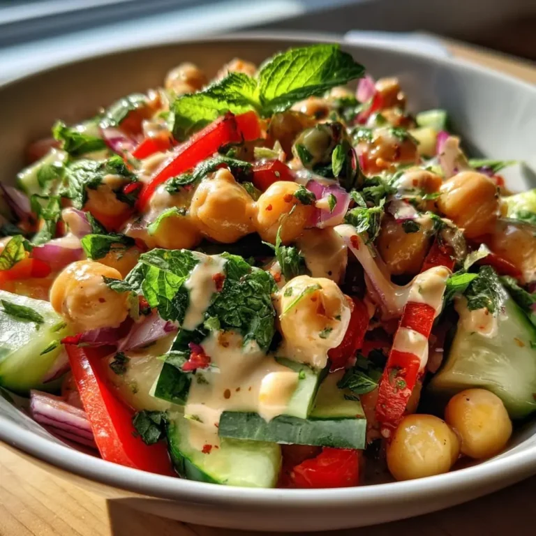 Kichererbsen-Salat mit Tahini-Dressing