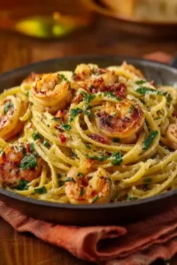 Knoblauch Garnelen Pasta