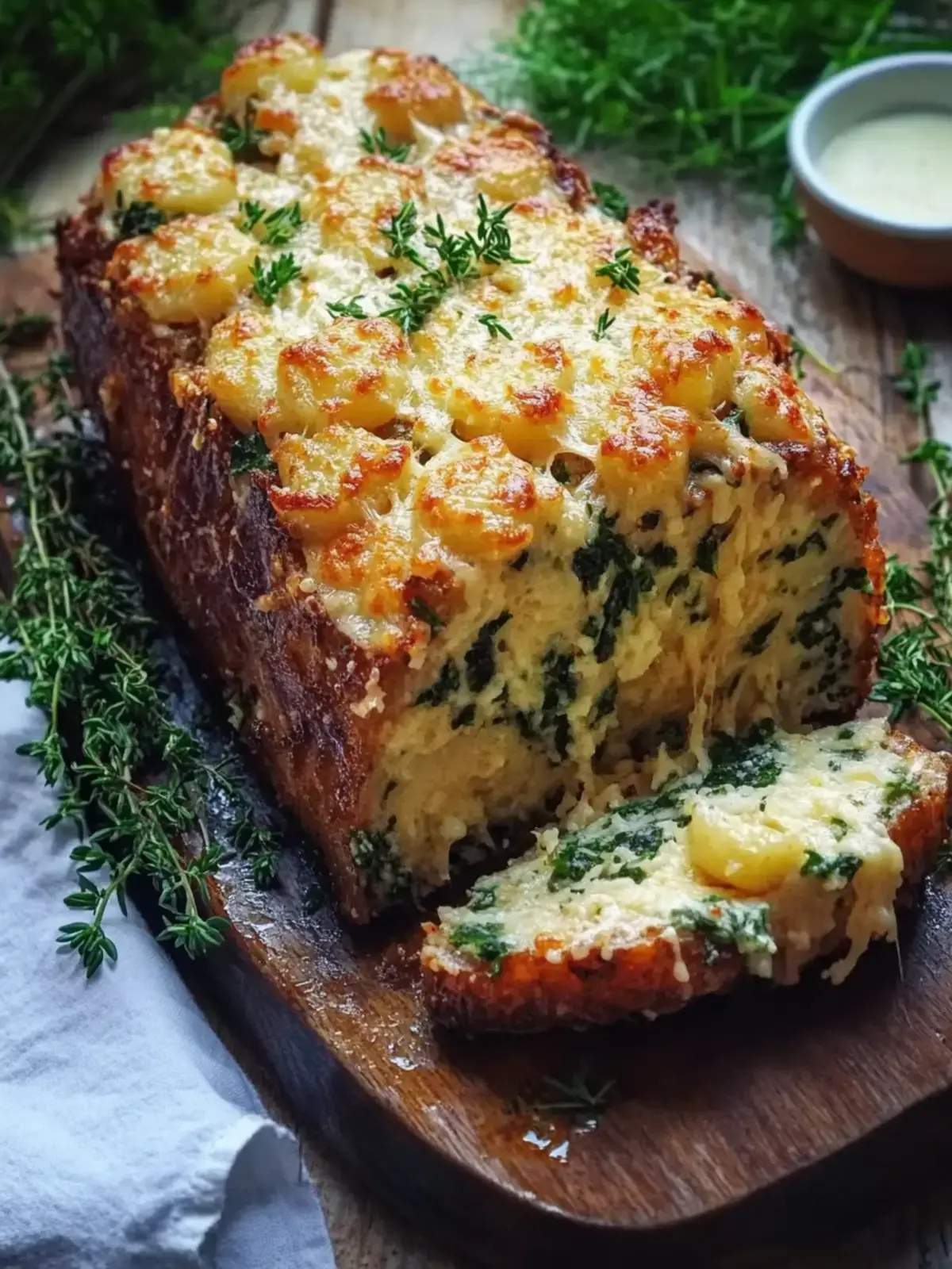 Knoblauch Parmesan Hähnchen Hackbraten