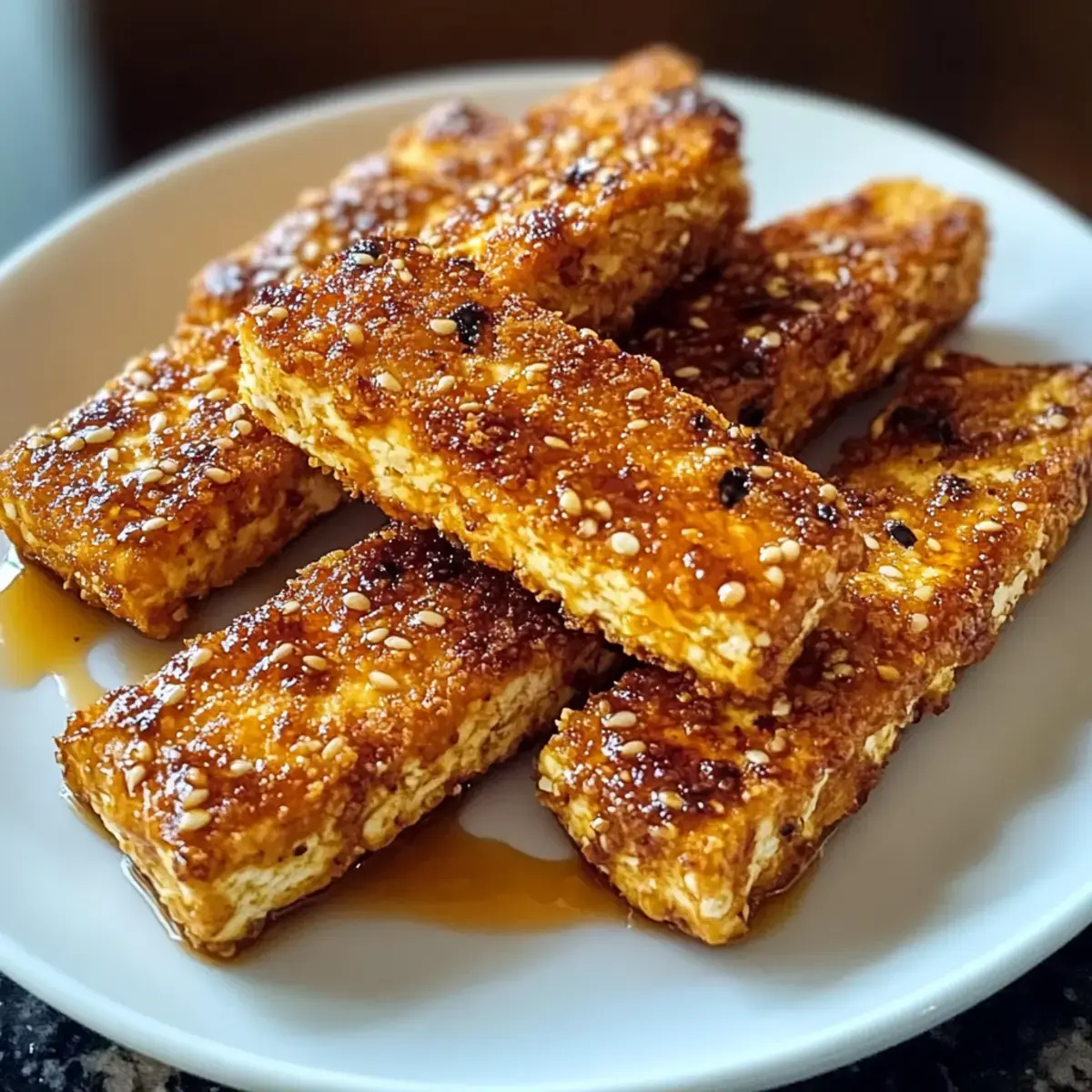 Knusprige Honig-Senf-Tofu-Streifen