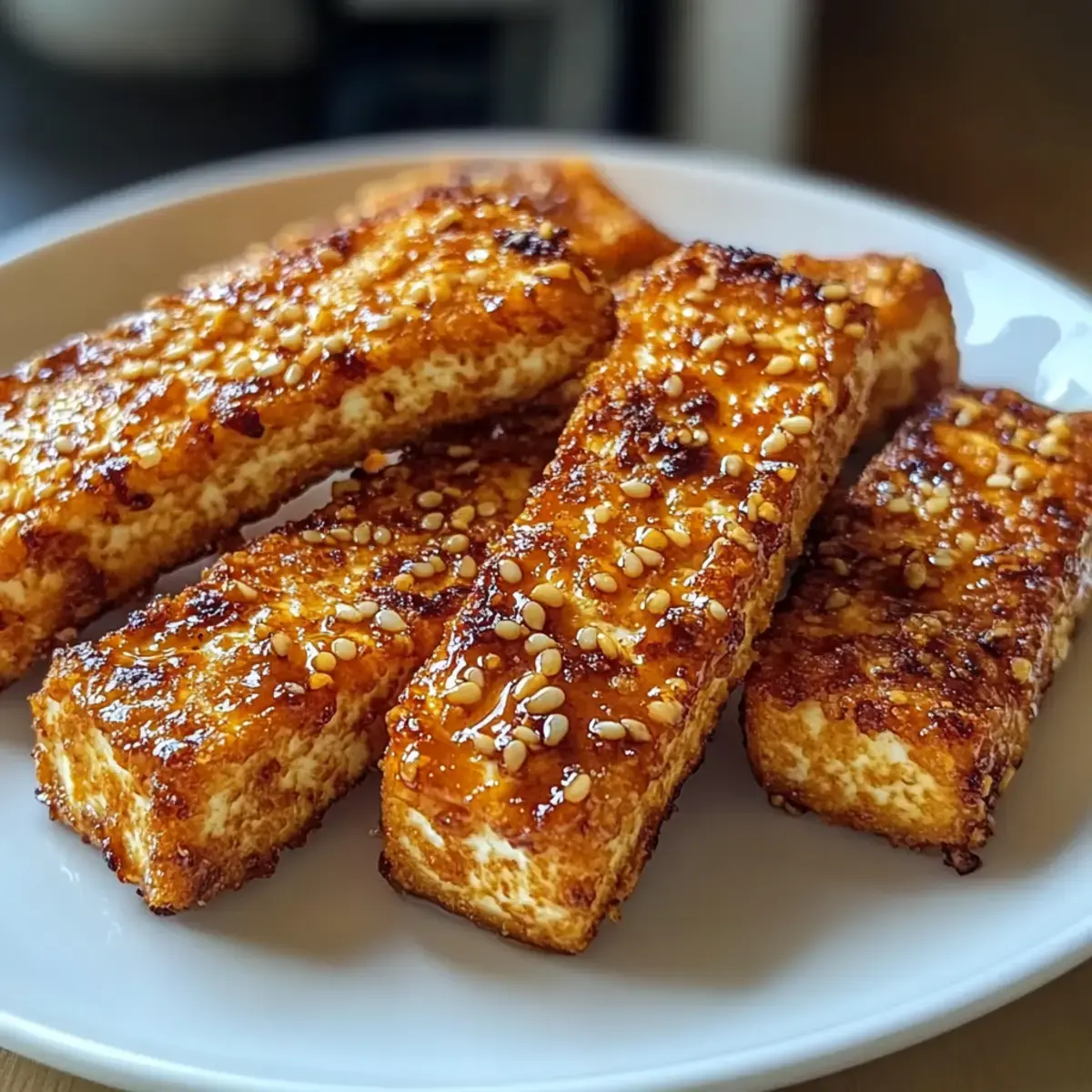 Knusprige Honig-Senf-Tofu-Streifen