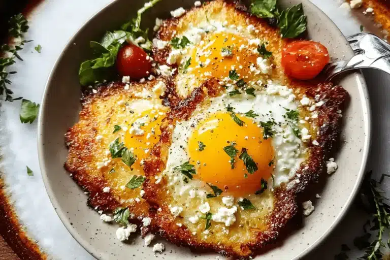 Knuspriger Feta Spiegelei