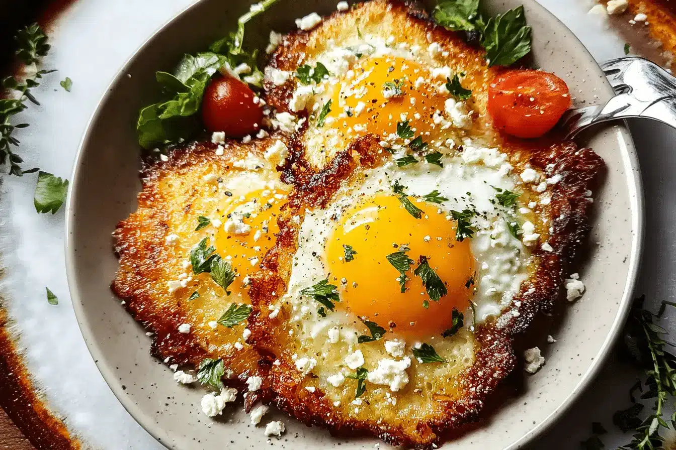 Knuspriger Feta Spiegelei