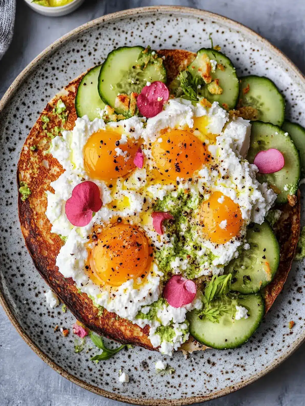 Knuspriger Feta gebratene Eier