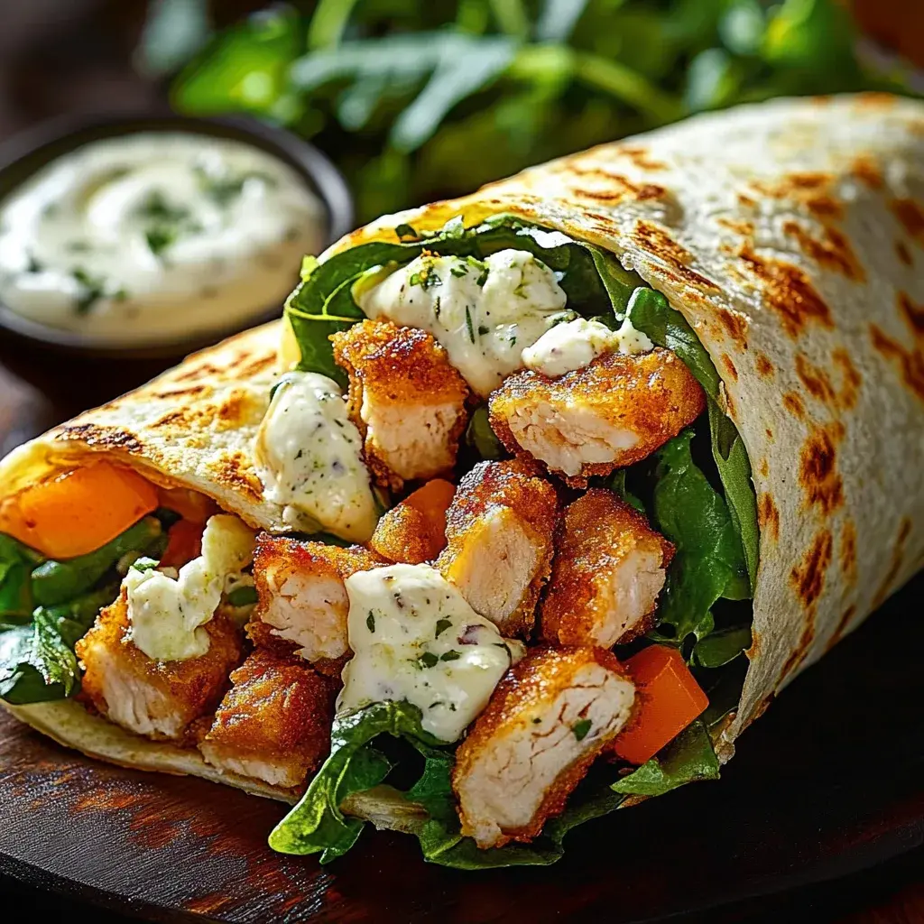 Knuspriger Hähnchen-Caesar-Wrap Rezept