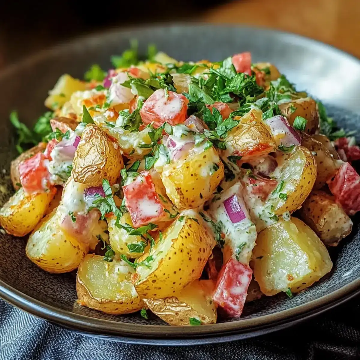 Knuspriger Kartoffelsalat Rezept