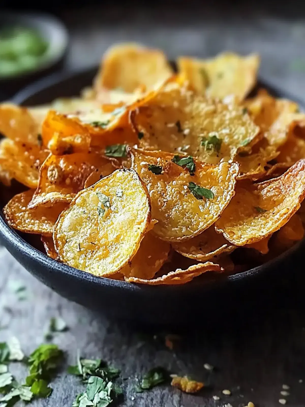 Kohlrabi-Chips mit Curry