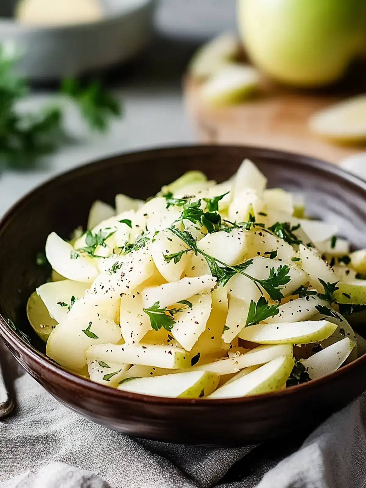 Kohlrabi- und Apfelsalat