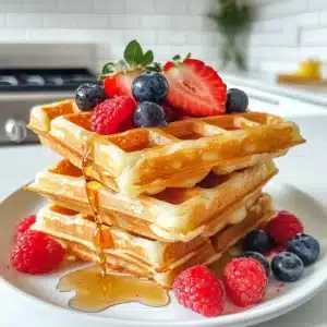 Fluffige Keto Erdnussbutter-Schoko-Waffeln
