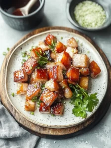Krosse Heißluftfritteuse Schweinebauchstücke