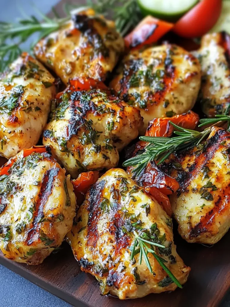 Kräuter-marinierter saftiger gegrillter Keto-Hühnchen